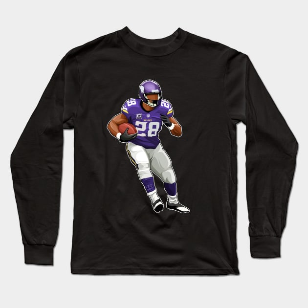 Adrian Peterson #28 Get ready Long Sleeve T-Shirt by GuardWall17